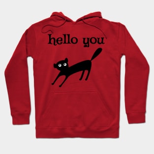 hello you funny cat Hoodie